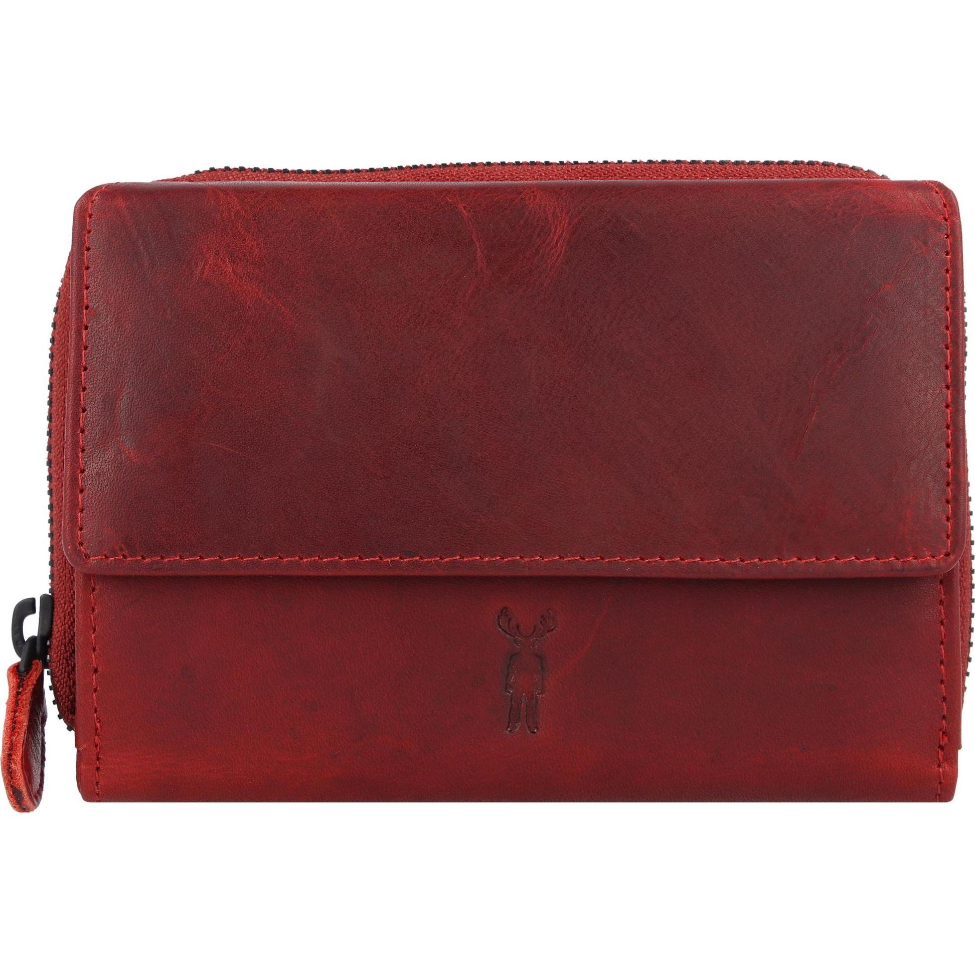 Jack kinsky, Herren, Portemonnaie, Risör Geldbörse RFID Schutz Leder 14 cm, Rot