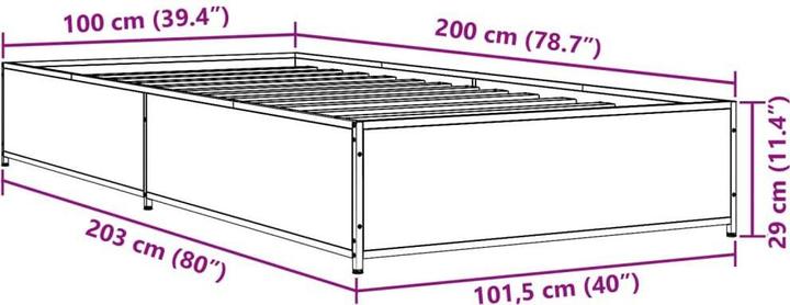 Image du produit vidaXL Bettgestell (100 x 200 cm)