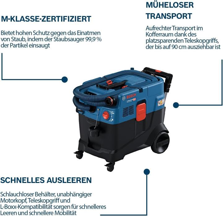 Productafbeelding Bosch Professional GAS 12-40 MA, stof-/waterzuiger (blauw/zwart) (Nat-droog stofzuiger)