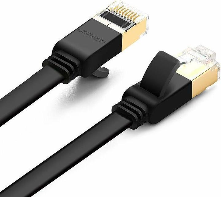 Actual product image Ugreen Ethernet RJ45 Flat network cable, Cat.7, STP, 0.5m (Black) (STP, CAT7, 0.50 m)
