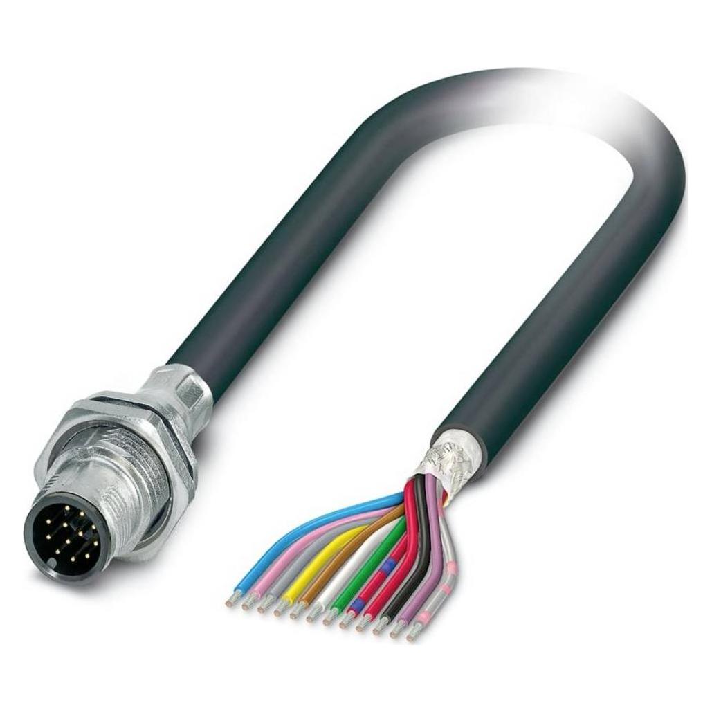 Phoenix Contact Einbausteckverbinder, Elektronikkabel + Stecker, Schwarz