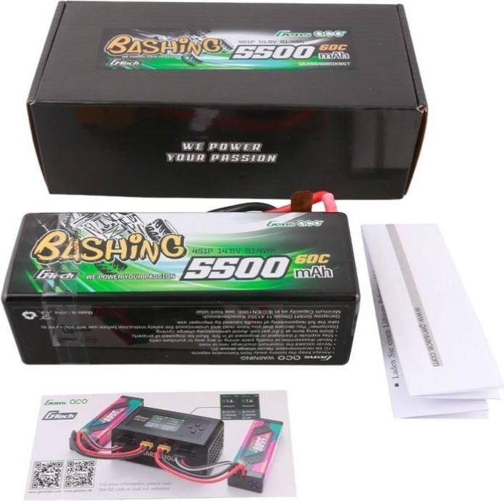 Image du produit Gens Ace G-Tech 5500mAh 4S1P 14.8V 60C HardCase RC car batterie Lipo (14.80 V, 5500 mAh)