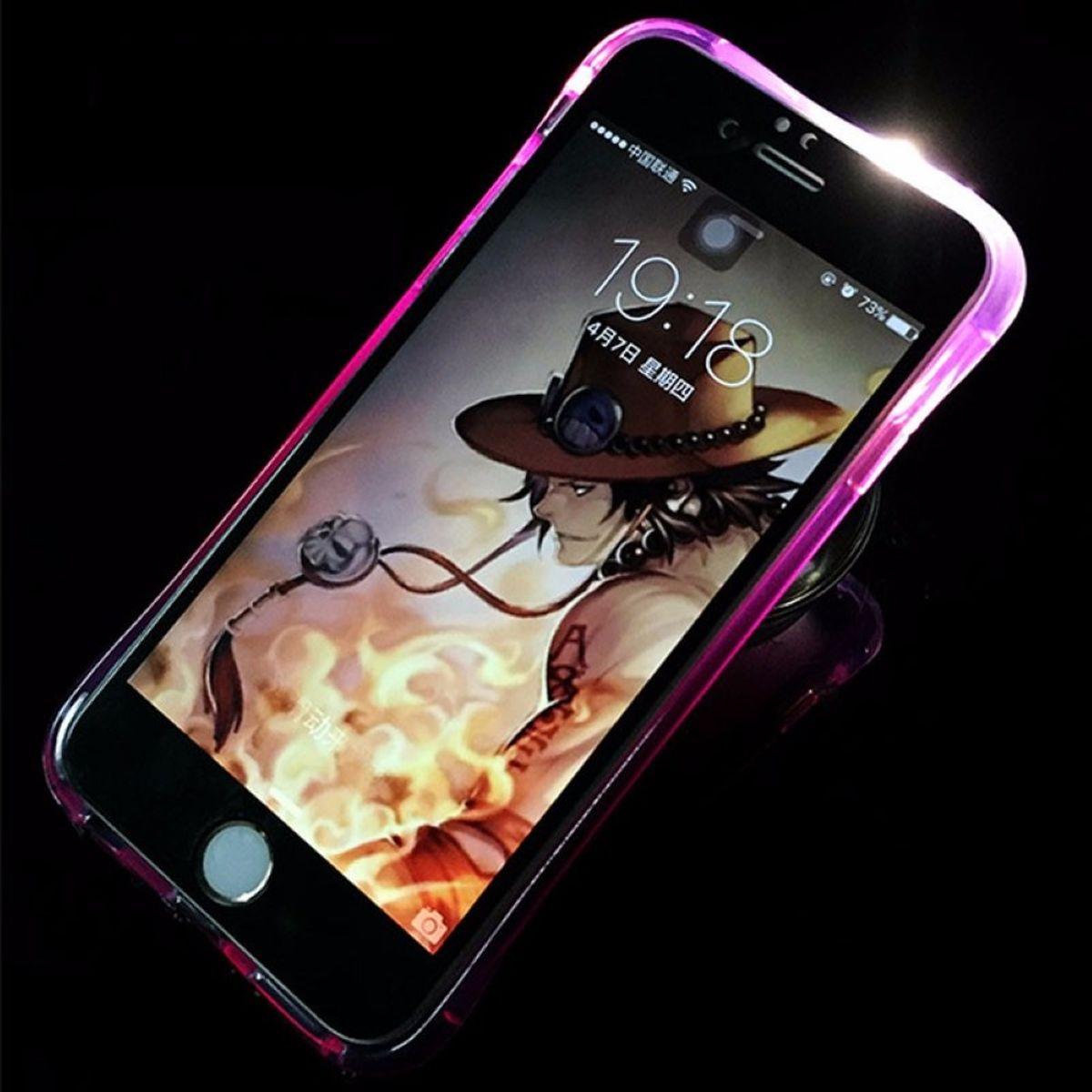 König Design Handy Hülle LED Licht bei Anruf für Handy Samsung Galaxy S8 Violett Case Cover (Samsung Galaxy S8+), Smartp...