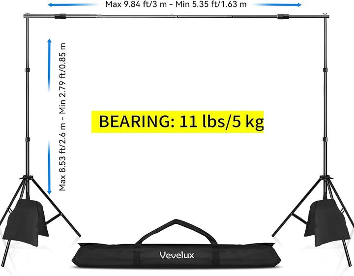 Produktbild Vevelux Verstellbares Hintergrundsystem (300 cm, 160 cm)