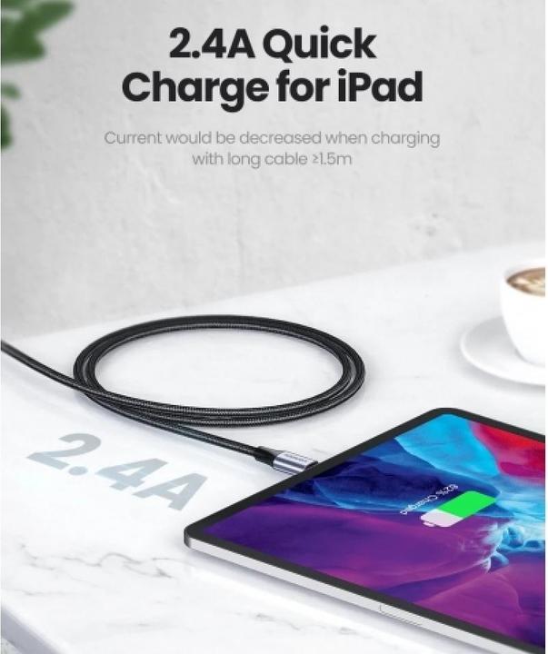 Produktbild Ugreen Lightning USB Nylon Alu MFi (2 m)