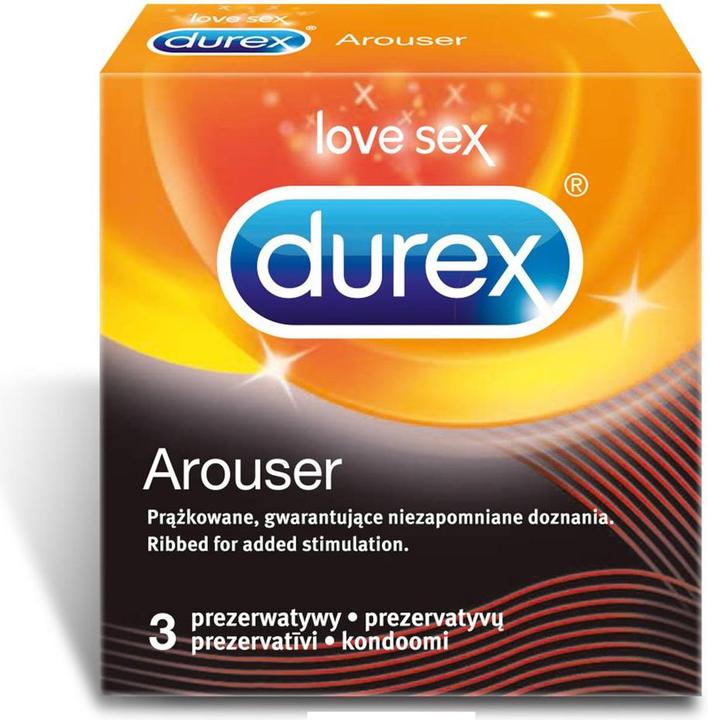 Durex Préservatifs ribbés Arouser 3Pcs (3 pcs)