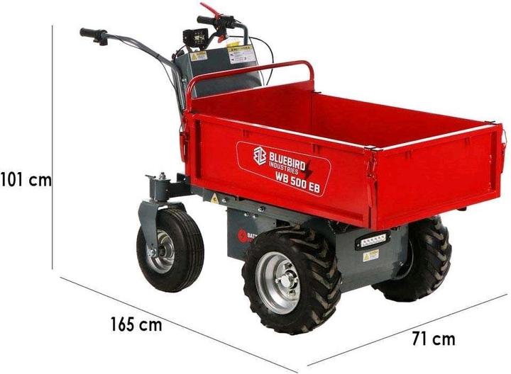 Actual product image Blue Bird WB 500EB Battery wheelbarrow 48 V 32 Ah