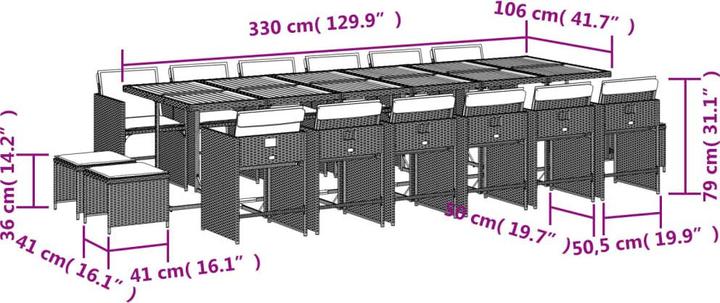 Produktbild vidaXL Garten Essgruppe
