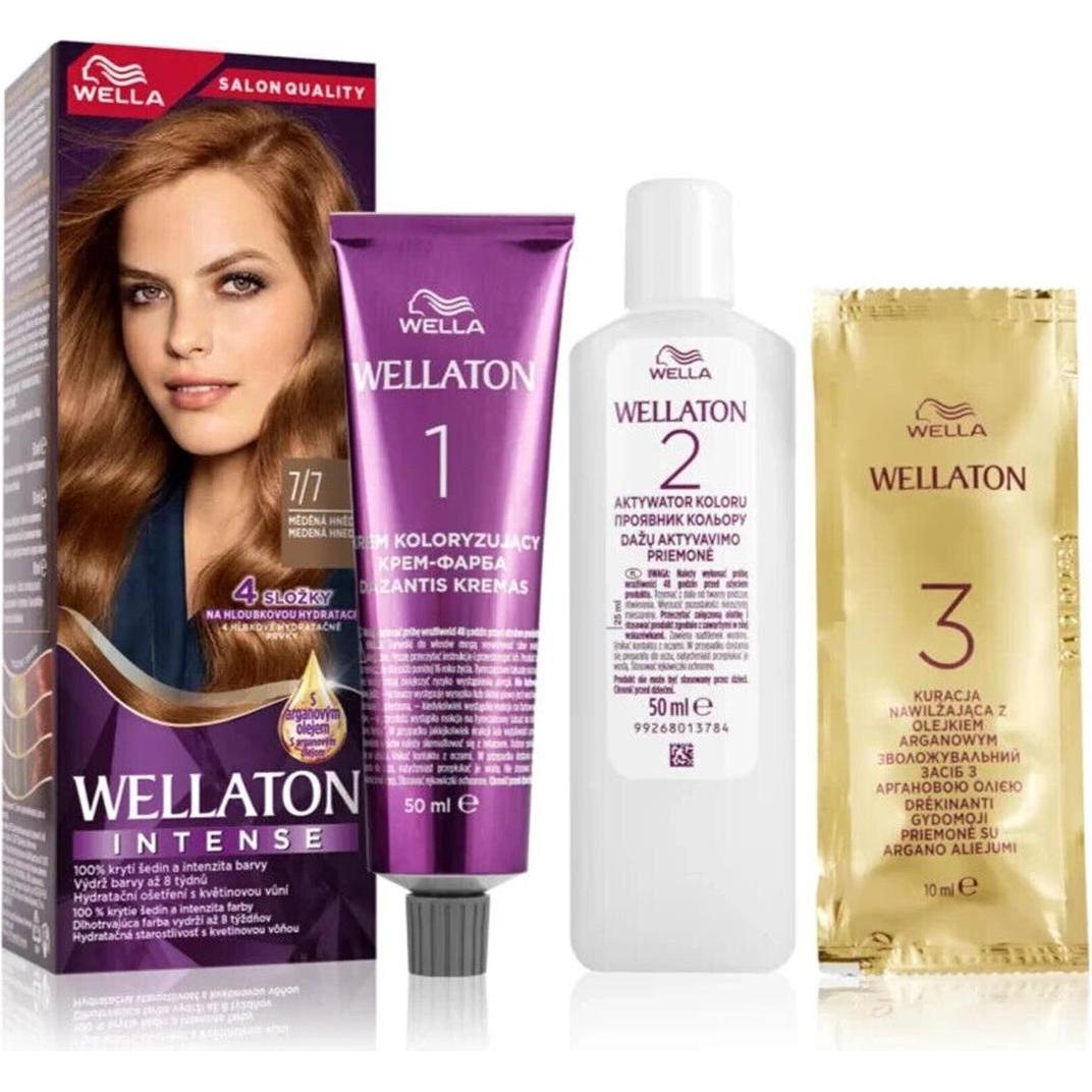 Wella, Haarfarbe, Wellaton Intense Permanent Hair Color mit Arganöl 7/17 Frosted Chocolate - 1 Stück