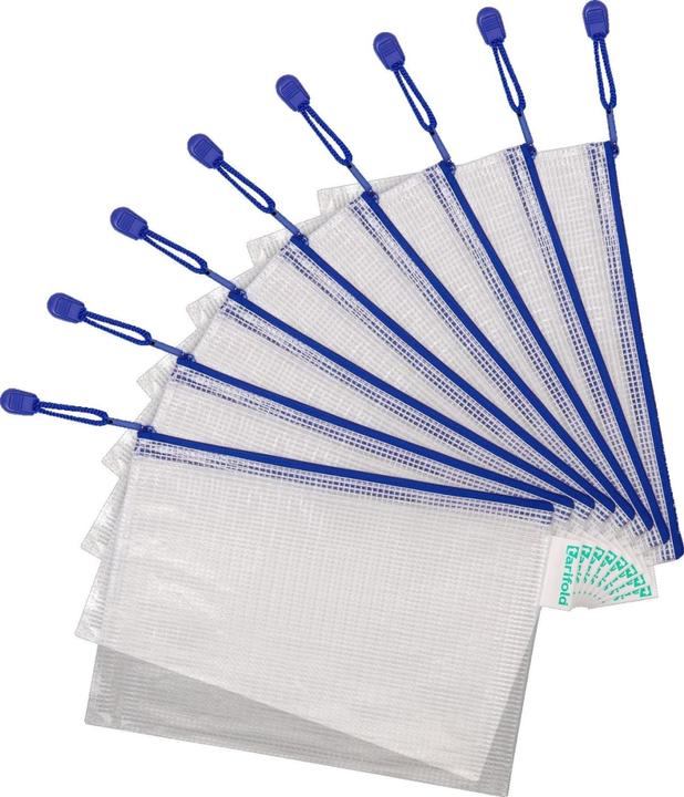 Image du produit Tarifold Pochette à fermeture éclair, a5, bleu, pack de 8 (A5, 8x)