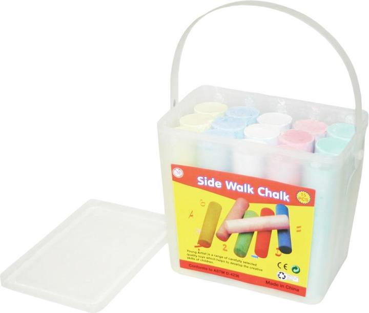 Produktbild Eduplay Strassenmalkreide, 15er-Set im Trageeimer (Mehrfarbig, 15 x)