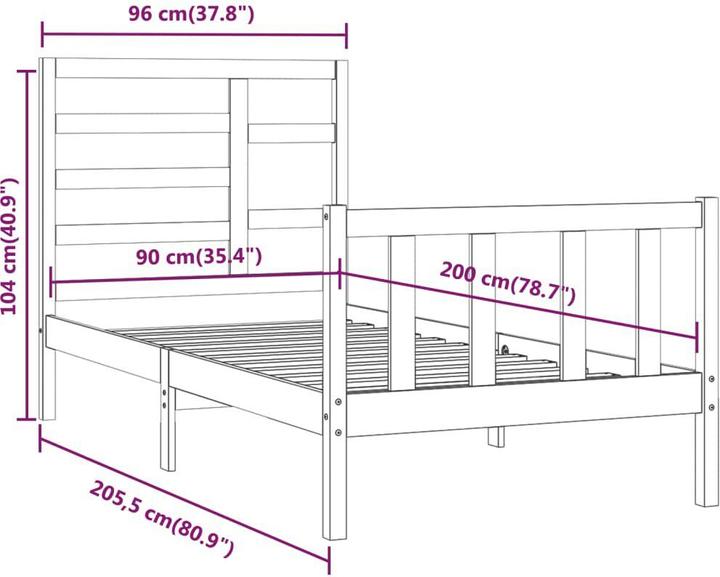 Produktbild vidaXL Kaleigh (90 x 200 cm)