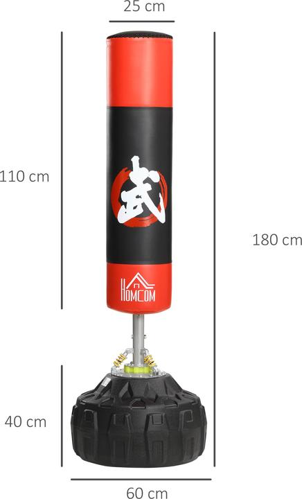Immagine prodotto Homcom Sacco da boxe in piedi con supporto per pneumatici (60 cm, 10 kg)
