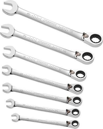 Actual product image Ratchet Combination Spanner Set, 7 Piece (19 mm, 14 mm, 10 mm, 13 mm, 12 mm)