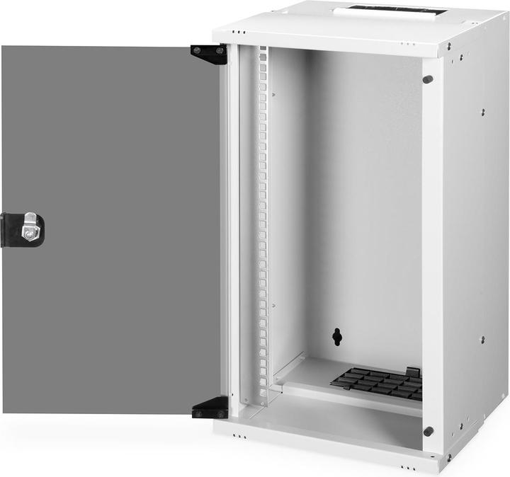 Actual product image Digitus 10" 12U wall-mounted enclosure, SOHO PRO 591 x 316 x 298 mm, grey (12 RU, 10 inch rack)
