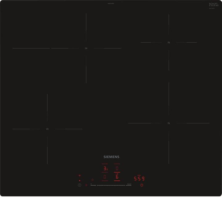Image du produit Siemens iQ300, Table de cuisson à induction, 60 cm, noir, à encastrer (intégré), EH601HFB1E (57.20 cm, Table de cuisson à induction)