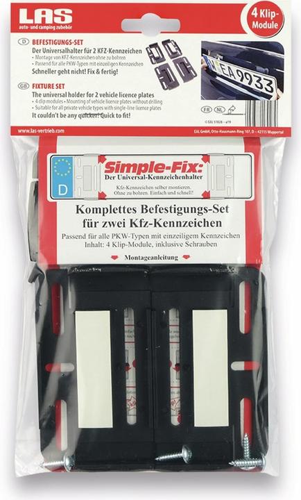 Produktbild Eufab Kennzeichenhalter (L x B x H) 2 x 16 x 27 cm (Front, Universal)