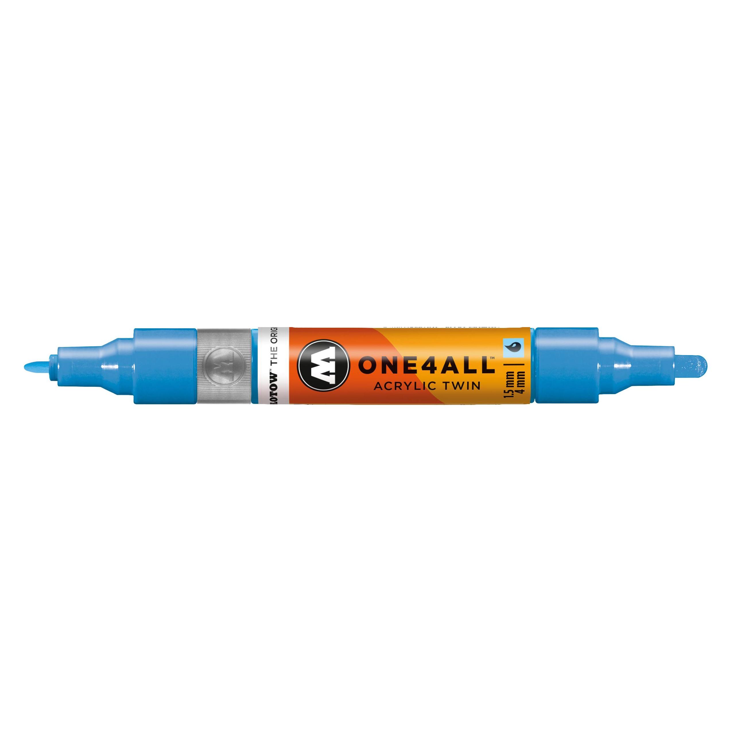 Molotow Permanentmarker One4All Acrylic Twin Nachfüllbar 1, 5 Und 4mm S