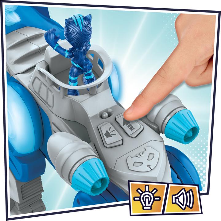 Produktbild PJ Masks Animal Power Catboys brüllende Powerkatze, Vorschulspielzeug mit Motor, 20+ Lichter und Ger
