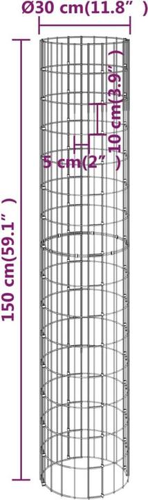 Produktbild vidaXL Gabionensäule