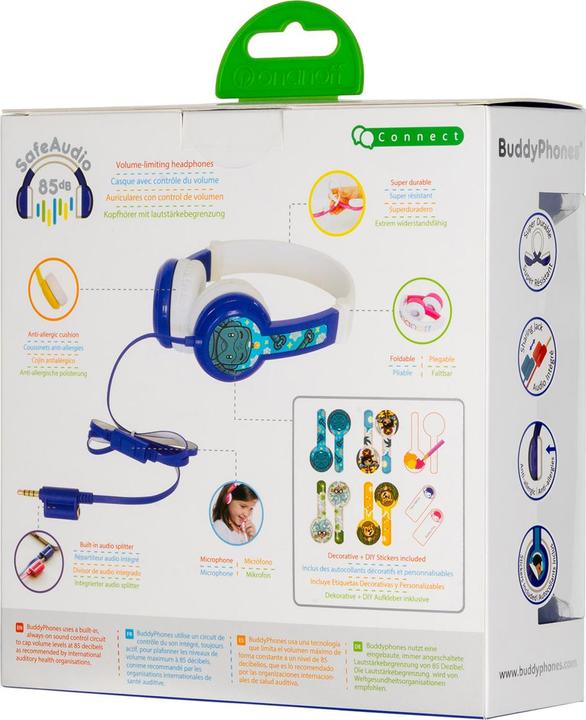 Image du produit Buddyphones Casque Connect Pieg.Mic Blue
