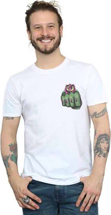 Produktbild Hulk Tattoo Fist Breast Print TShirt (S)