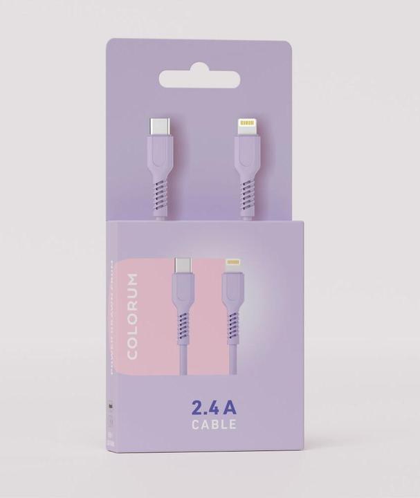 Produktbild Forever COLORUM Kabel USB-C - Lightning 1,8m 2,4A CK12-CL-09 xLavenda (1.80 m, 12 W)