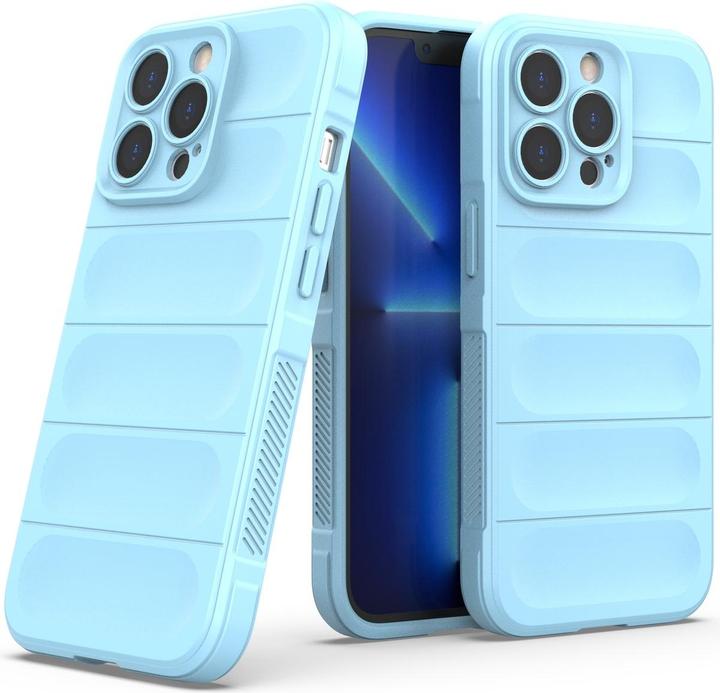 Hurtel Magic Shield Case für iPhone 13 Pro flexible gepanzerte Hülle hellblau (Apple iPhone 13 Pro)