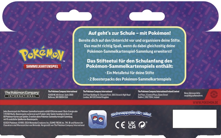 Actual product image Pokémon PKM Back to School Pencil Case 2024
