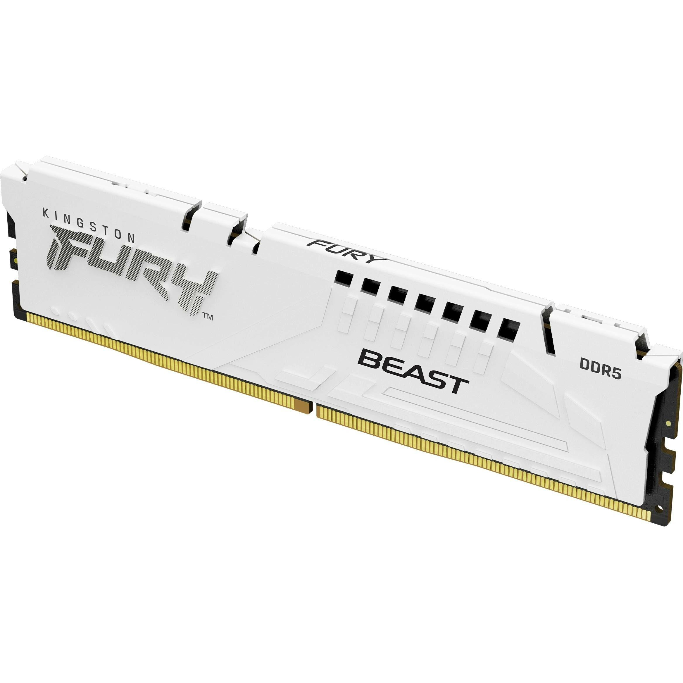 Kingston FURY Beast (1 x 16GB, 6000 MHz, RAM DDR5, DIMM), Memoria RAM, Bianco