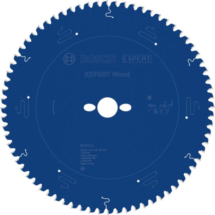 Produktbild Bosch Professional Zubehör Kreissägeblatt Expert for Wood, 315 x 30 x 2,4 mm, 72