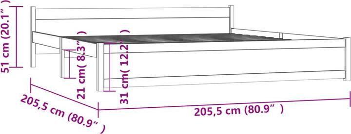 Image du produit vidaXL Bettrahmen (200 x 200 cm)