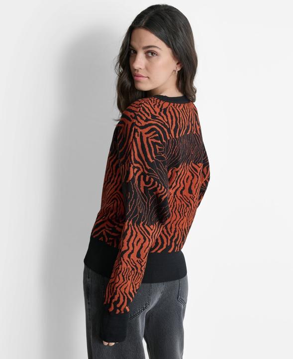 Produktbild DKNY Dolmanärmel Tigerdruck Pullover (S)