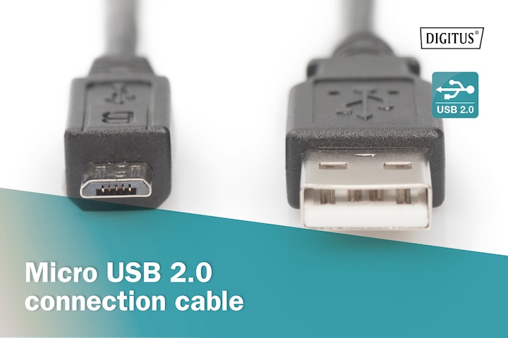 Productafbeelding Digitus USB A - USB Micro B (1 m, USB 2.0)