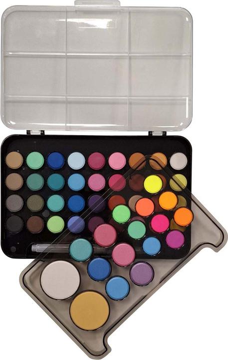 Grafix Nassau Aquarellfarben-Set mit Palette – 36 Farben