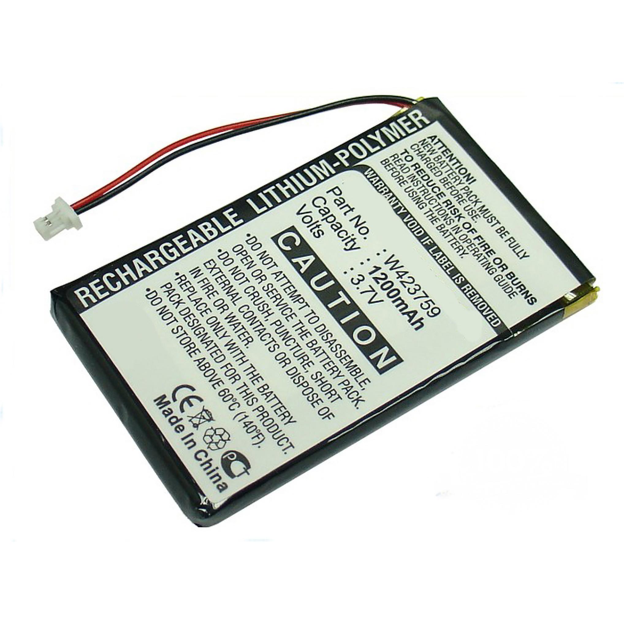 AGI, Fahrzeug Navigation Zubehör, 89851 - Batterie/Akku - Schwarz - Lithium-Ion (Li-Ion) - 1200 mAh - 3,7 V - 62 m