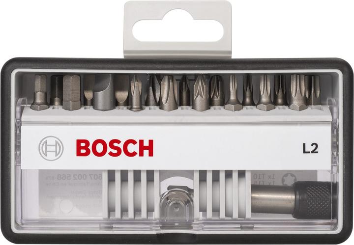 Actual product image Bosch Professional Zubehör 18+1-piece screwdriver bit set, Robust Line, L PH/PZ/T/S/HEX, Extra Hard version (Hexagon socket TX M20, Hexagon socket TX M30, Hexagon socket TX M10, Hexagon socket TX M15, Hexagon socket TX M25, Hexagon socket TX M40, Cross Phillips PH M1, Cross Phillips PH M2, Cross Pozidriv PZ M1, Cross Pozidriv PZ M2, Cross Phillips PH M3, Cross Pozidriv PZ M3)