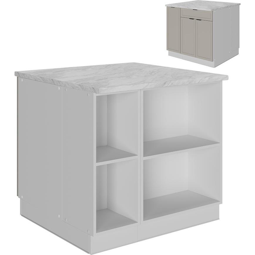 Vicco, Regal, Kücheninsel Fame-Line (90 x 82 x 82 cm)