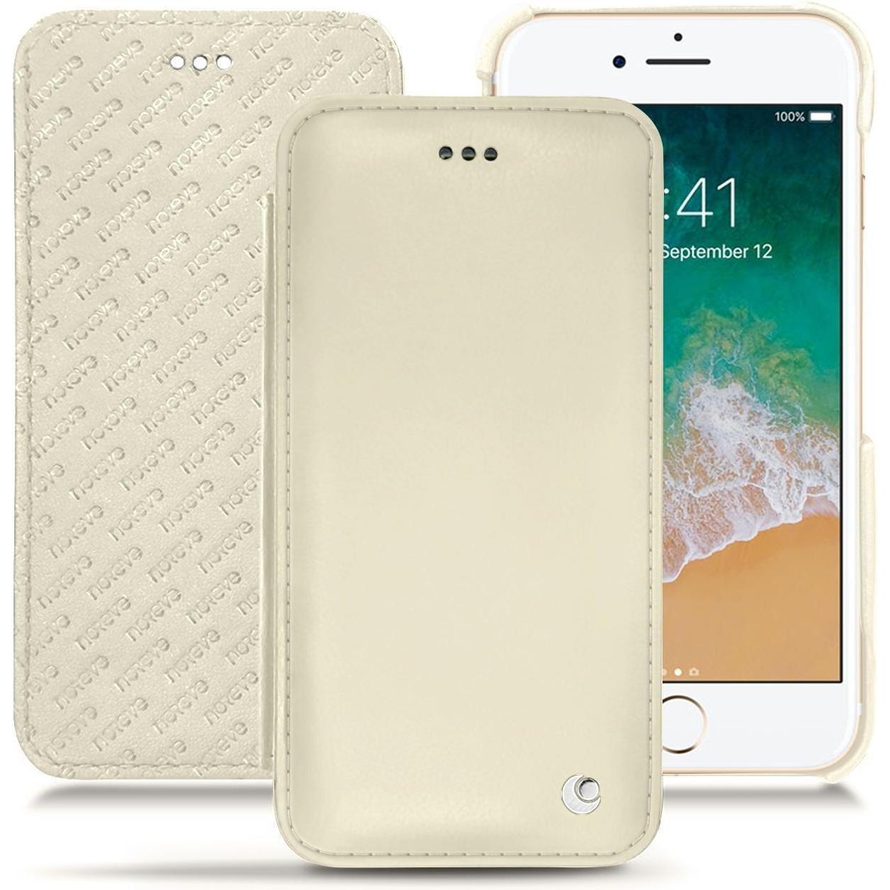 Noreve Lederschutzhülle horizontal (Apple iPhone 7), Smartphone Hülle, Weiss
