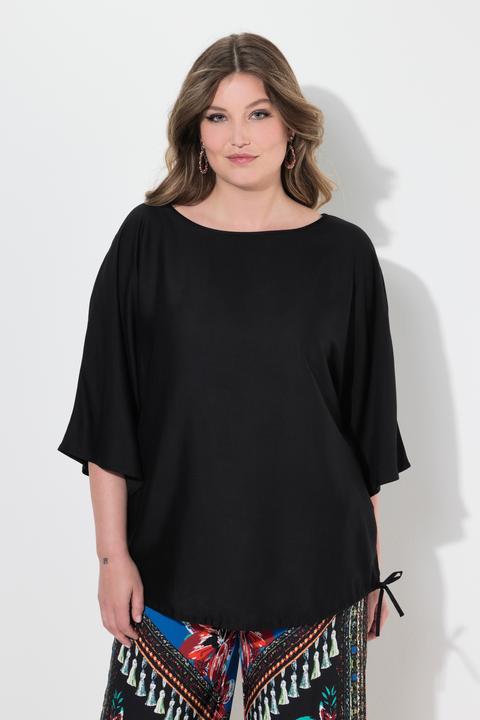 Produktbild Miamoda Blusenshirt, Satin, Saum-Tunnelzug (42)