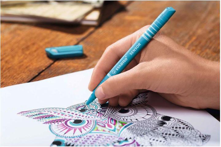 Produktbild STABILO SENSOR F Finliner mit gefederter Spitzer (8 Farben, 8 x)