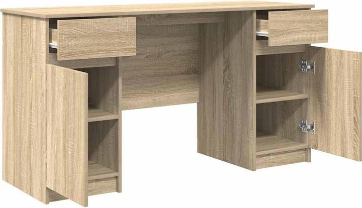 Image du produit vidaXL Bureau Chêne Sonoma 140x49x76 cm Matériau dérivé du bois
