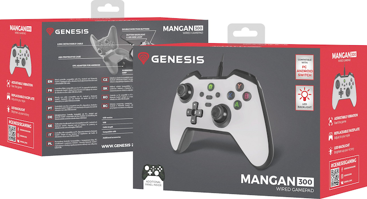 Produktbild Genesis Gamepad MANGAN 300 kabelgeb. /schwarz (Android, Switch, PC)