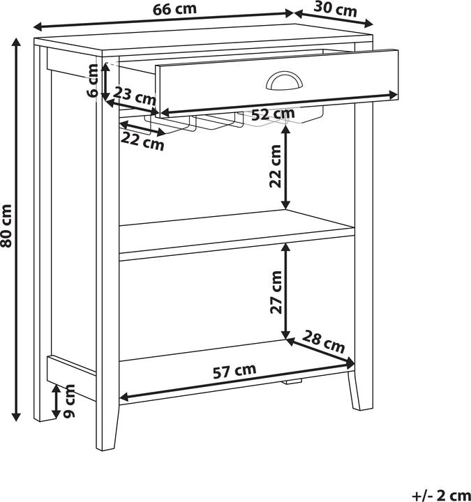 Produktbild Beliani Walkerston (66 x 30 x 80 cm)
