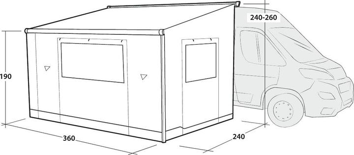 Outwell Markisenvorzelt Sideroads Awning Room (Vorzelt, 7.70 kg)