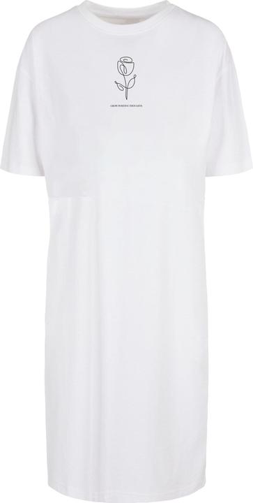 Actual product image Merchcode Ladies Spring - Tulip Flower Oversized Slit Tee Dress - 119081 (S)