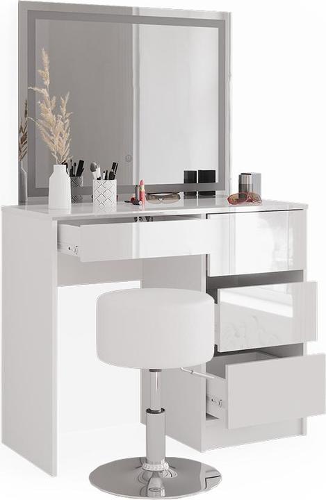 Image du produit Vicco Sherry avec miroir LED et tabouret (90 x 75 x 40 cm)