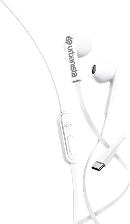 Produktbild Urbanista Wired Earbuds, Tangle Free USB C Earphones Wired Call-Handling with Microphone, USB Type C (ANC, Kabelgebunden)