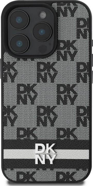Actual product image DKNY DKHCP16XPCPTSSK iPhone 16 Pro Max 6,9" czarny/black hardcase Checkered Pattern & Printed Stripe (Apple iPhone 16 Pro Max)