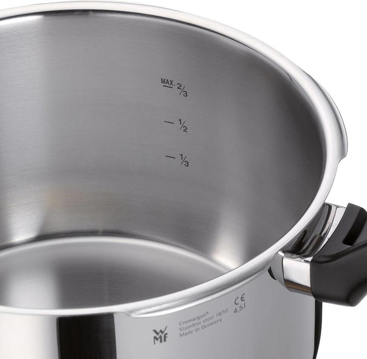 Produktbild WMF Dampfkochtopf Schnellkochtopf 2,5l Perfect Induktion Edelstahl 18/10 (18 cm, Dampfkochtopf, Edelstahl)